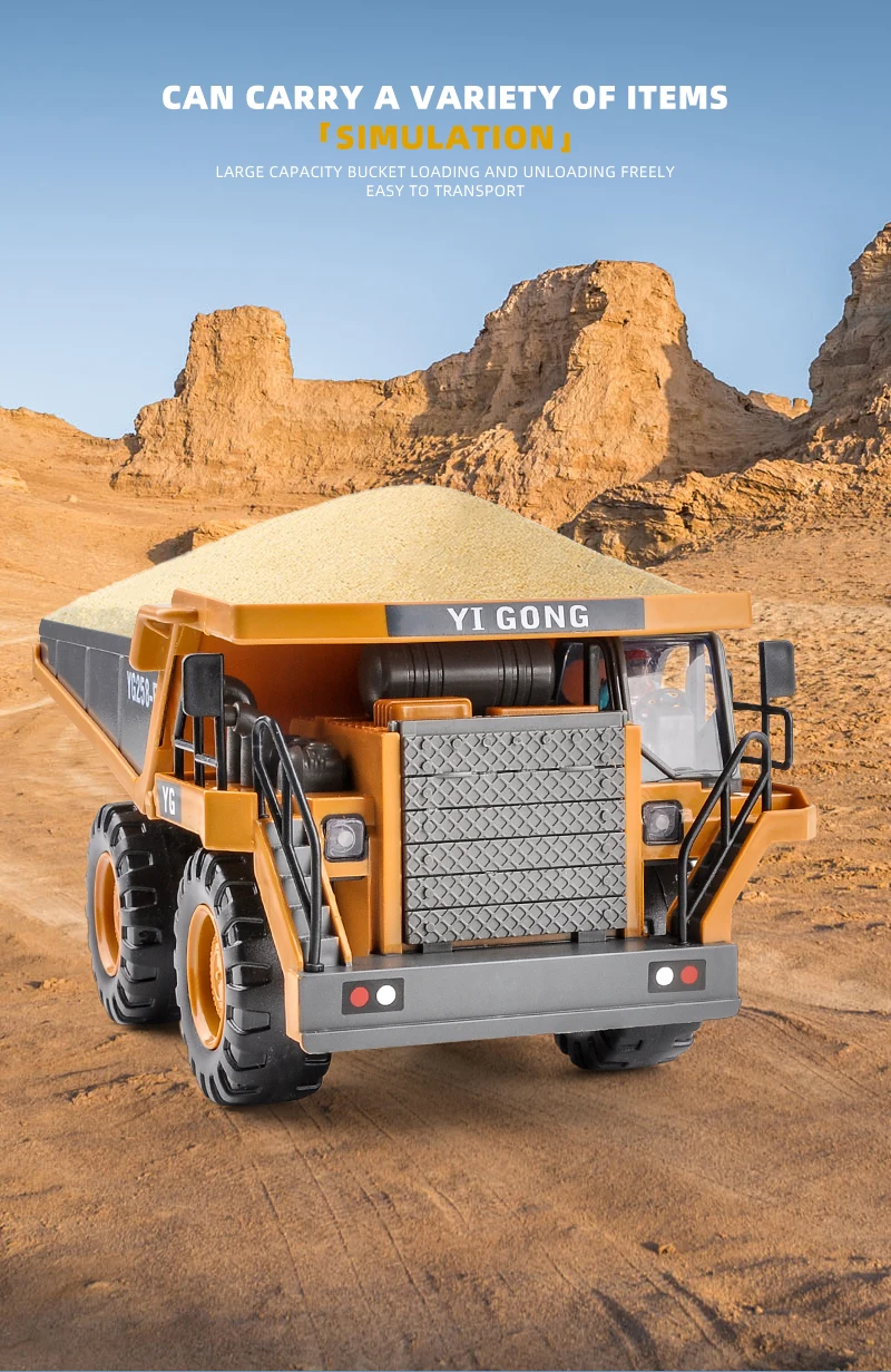 S9f937dd1cd9e4b76b3ce9a2d0bc66c77Q Kontrola pilot samochodowy Rc koparka ciągnik gąsienicowy wywrotka spychacz urządzenie inżynieryjne elektryczna zabawka dla dzieci prezent dla dzieci