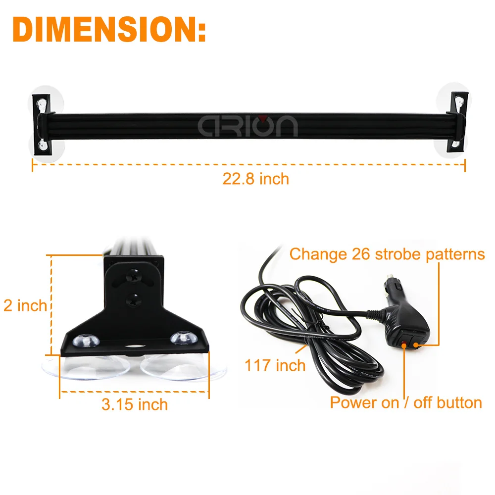LED Strobe Police Lights For Auto Emergency Grille Warning Lamp 80 Led Windshield Bar Traffic Advisor Flashlight Car Accessories