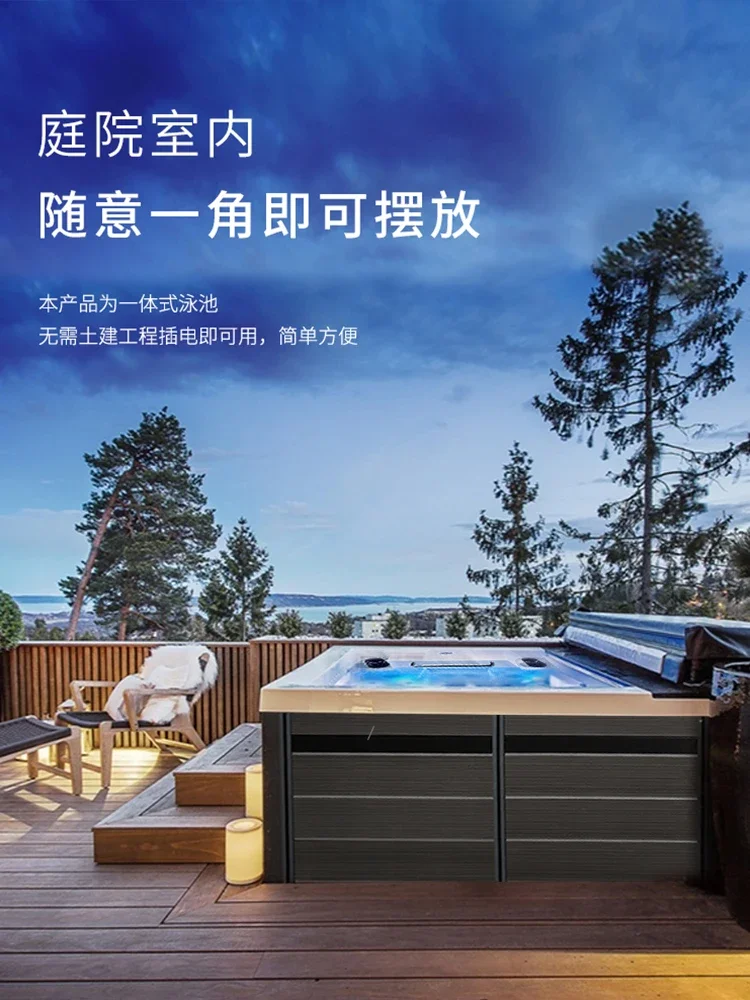 Luxury Infinite Swimming Pool Home Adult Villa Acrylic Indoor Constant Temperature Outdoor Intelligent Surfing Pool