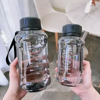 850/1100/1300ml Clear Water Bottle Portable Leakproof Large Capacity Travel Kettle Lightweight Water Jugs