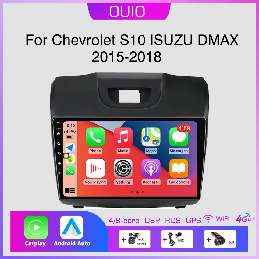 

Android 13 radio For Chevrolet Holden S10 TRAILBLAZER COLORADO ISUZU DMAX Car Multimedia Player Carplay Auto GPS navigation