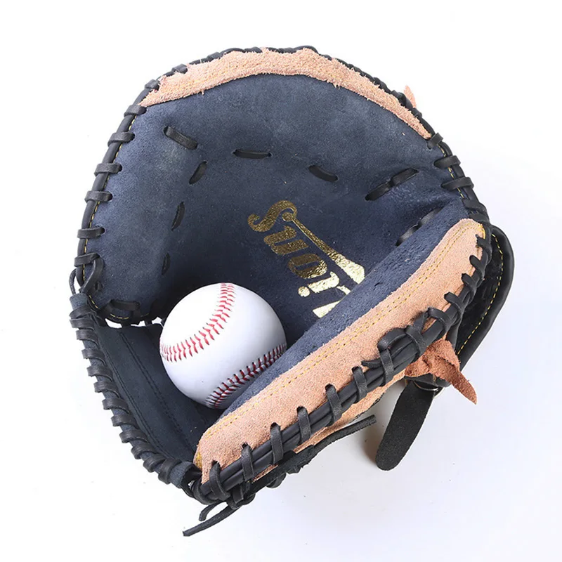 Two-Layer Cowhide Baseball Gloves Batting Gloves Youth Children's Pitching Left And Right Hand Softball Sports