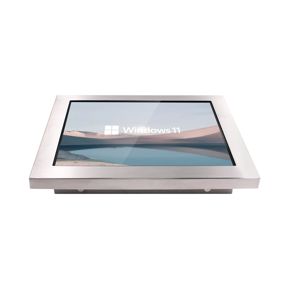 Fanless Industrial All In One Panel PC IP67 Stainless Steel Enclosure Resistive Touch Panel PC
