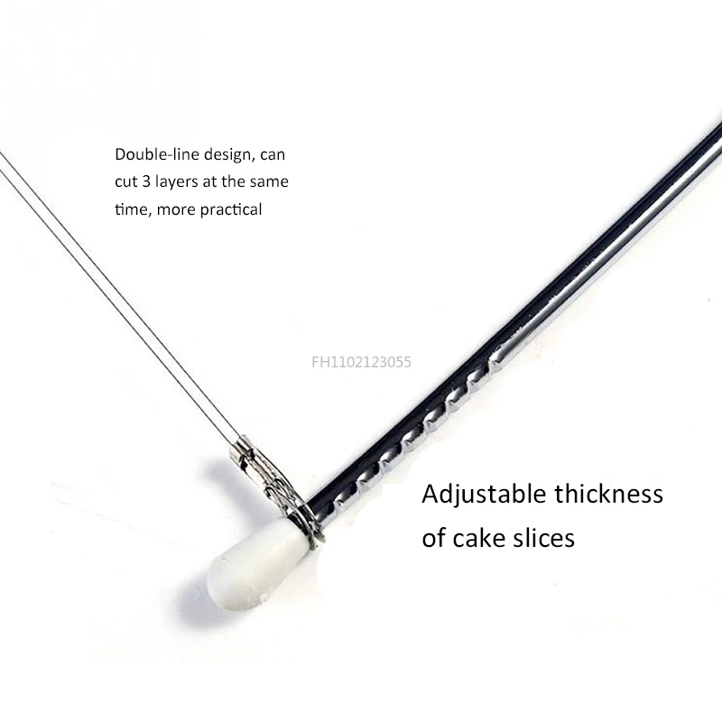 1PCS Double Line Cake Cut Slicer Adjustable Stainless Steel Wire Cake Slicer Bread Divider Kitchen Accessories Cooking Tool