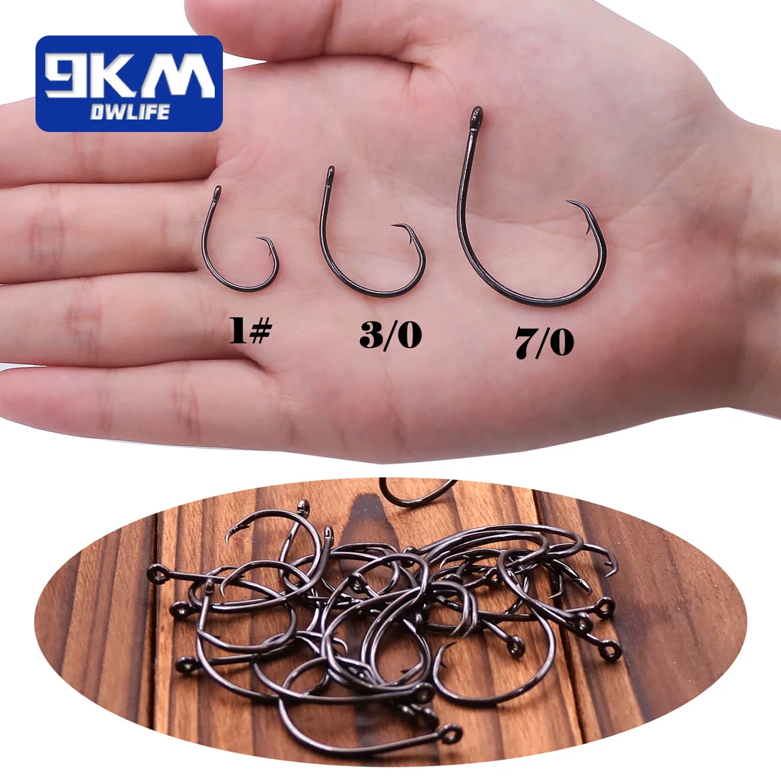 FishTrip 25 Ami Circolari Offset Per Pesca In Acqua Salata – Acciaio 3x Forte, Dimensioni Da #2 A 12/0 – Per Pesce Gatto, Spigola E Trota