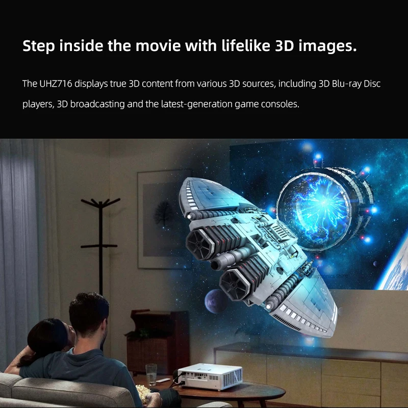 Optoma 4K Laser Projector 3840x2160 240Hz Android WiFi 3D HDR Video Beamer Cinema For Home Theater Gaming UHZ50 UHZ716