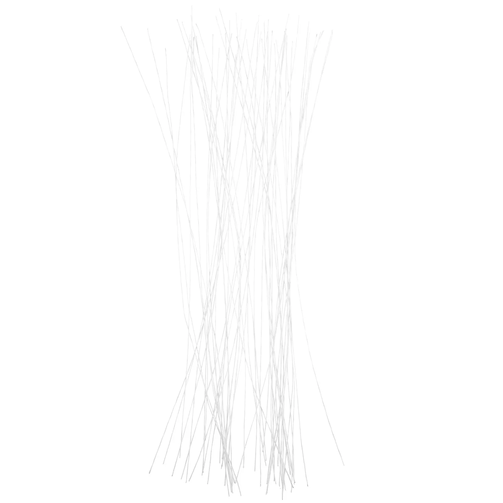 

50pcs 24 Gauge White Floral Wire Stem Artificial Flower Arrangement DIY Paper Vine Rose Branch Rod Paper Wrapped Floral tape