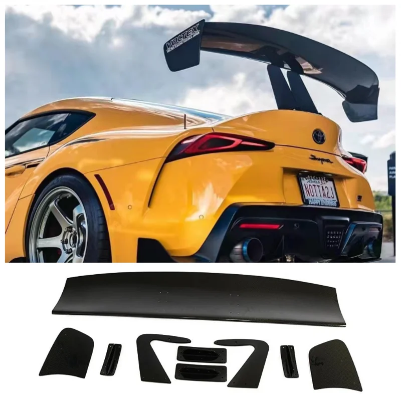 

Fits For Toyota Supra MK5 GT Style 2019-2023 High Quality Carbon Fiber & FPR Primer Car Rear Trunk Lip Spoiler Splitters Wing