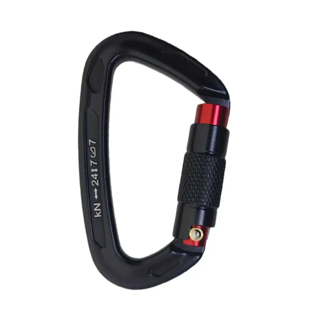24KN Auto Locking Tor Karabiner Outdoor D-ring Schnalle Klettern Abseilen Rigging Hängematten Locking Clip – Detail 7