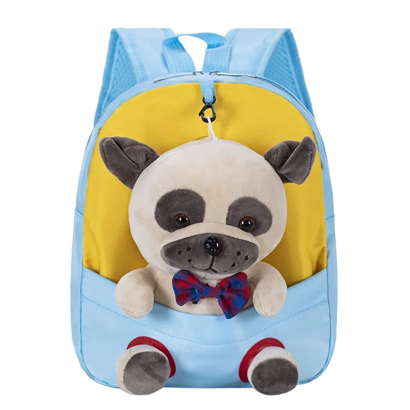 

New children's cartoon plush dog doll school bag Korean kindergarten boys and girls cute backpack