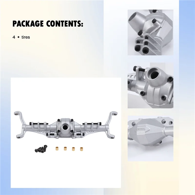A45U Metal Currie F9 Portal Axle Housing Axle Case For RC 1.9 UTB AXI03004