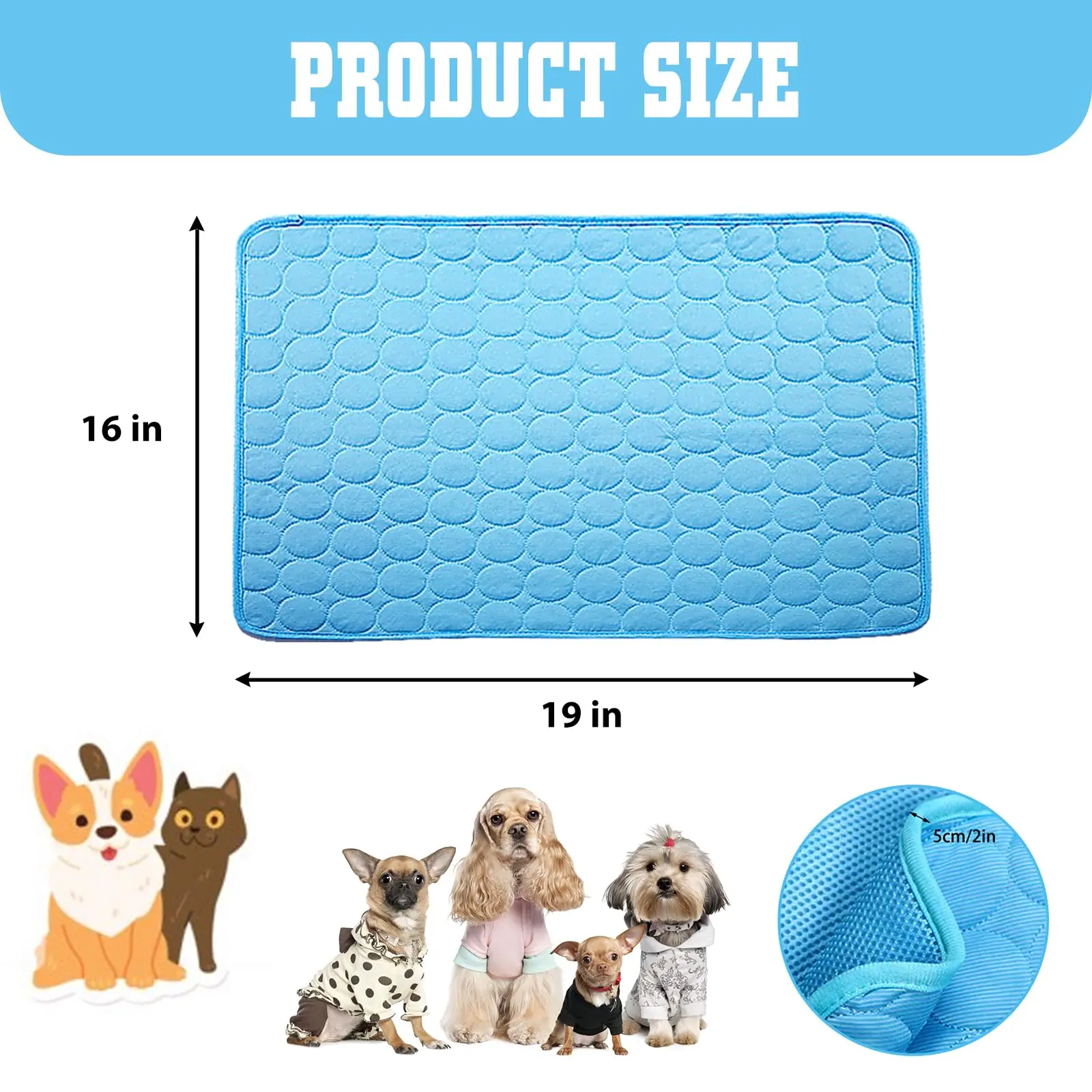 Dog Cooling Mat – Summer Pet Bed Pad for Dogs & Cats 6