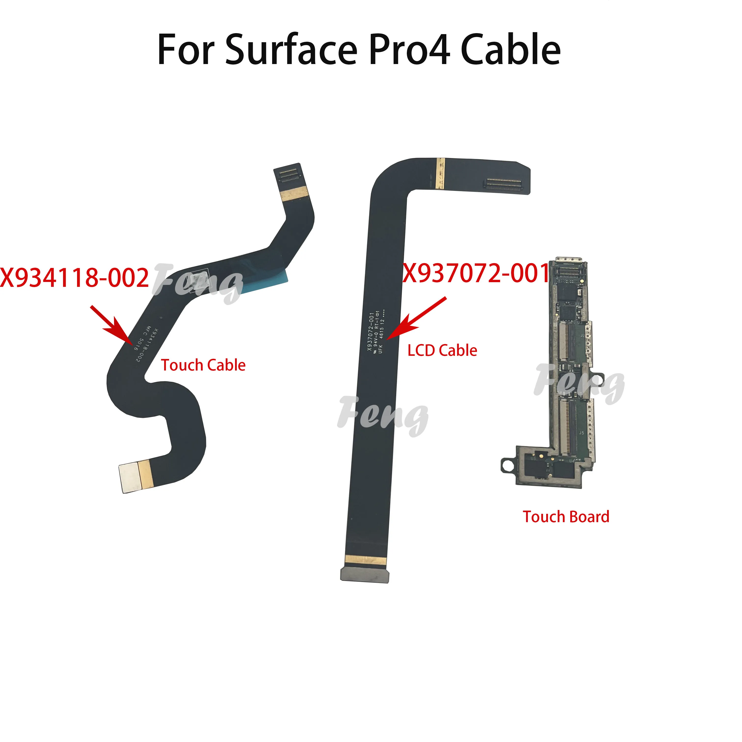 Original For Microsoft Surface Pro 4 1724 Touch LCD Display Flex Cable Connectors Small Board  Touch Cable X934118-002
