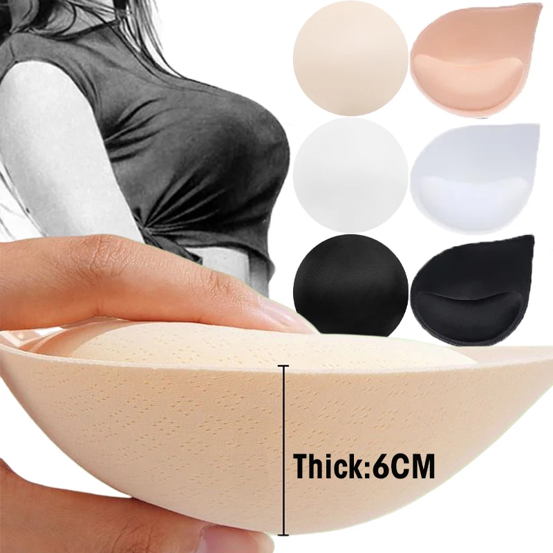 3D Thicken Sponge Bra Pads Sexy Breast Insert Push Up Bra Enhancer Swimsuit Bikini Pad Removeable Foam Chest Accessories Women