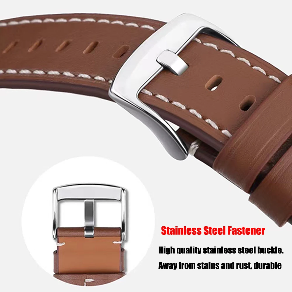 Premium Leather and Silicone Hybrid Watchband