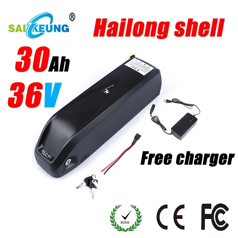 36V 30Ah Hailong 48V 52V 16 23 40Ah 50Ah Batteria Bici Elettrica Ricaricabile Bici Elettrica Scooter Bicicletta Batteria Al Litio