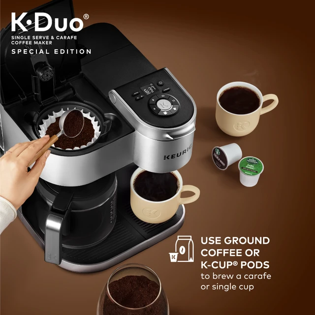 Keurig K-Duo Essentials Single Serve K-Cup Pod & Carafe Coffee Maker, Black  coffee maker machine - AliExpress