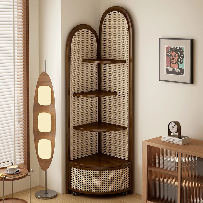 Eclectic Rattan Living Room Cabinet 1
