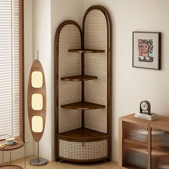 Eclectic Rattan Living Room Cabinet 1