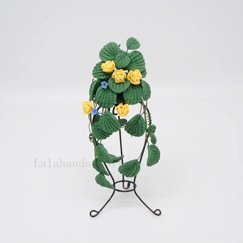1 Pezzo 1/12 Casa Delle Bambole in Miniatura Accessorio Vaso di Fiori