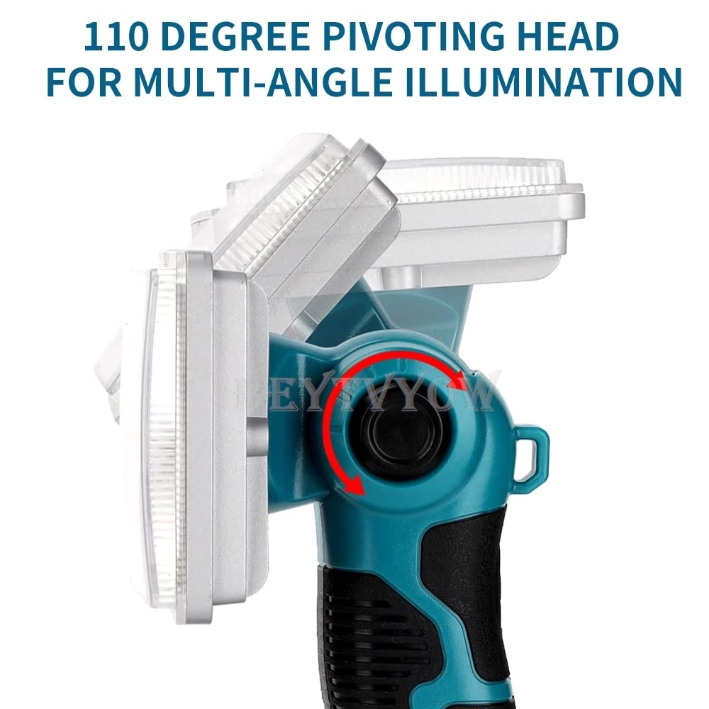 Cordless 2000LM Floodlight for Makita 14.4-18V Battery 18W LED Work Light Flashl