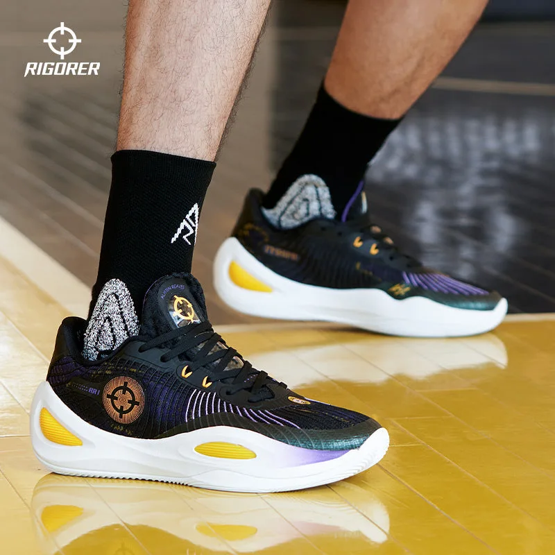 

RIGORER Men Professional Basketball Shoes Austin Reaves Signature Shoes Rigorer AR1 ‘Show Time’ Wearable Sneakers Sport Shoes