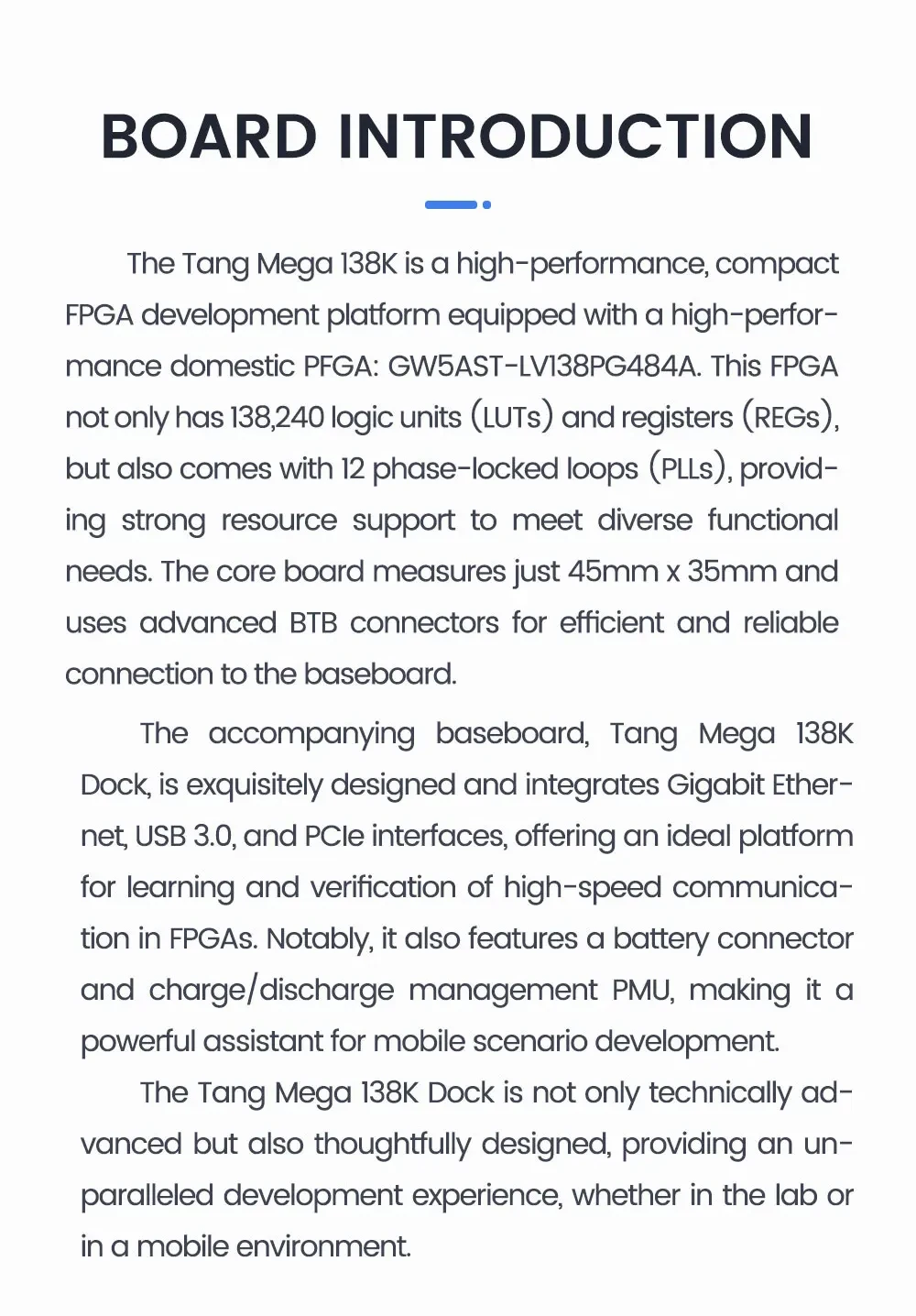 Sipeed Tang Mega 138K / 60K Dock GOWIN GW5AST RISC-V FPGA Development Board Larg