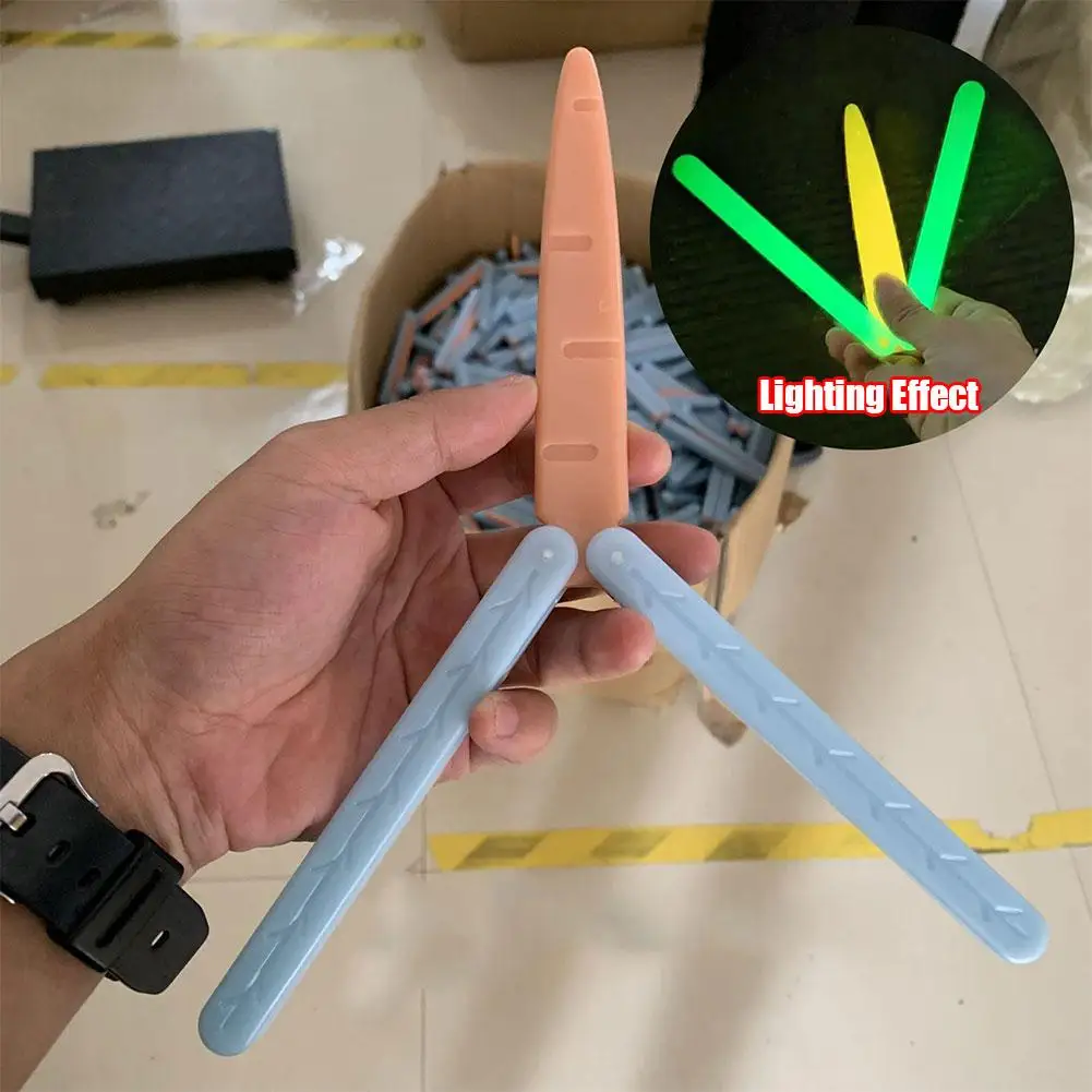 

3D Luminous Carrot Gravity Knife Fidget Toys Children Push Card Toy 3D Printing Glowing Carrot Knife Decompression Toy For K5K0