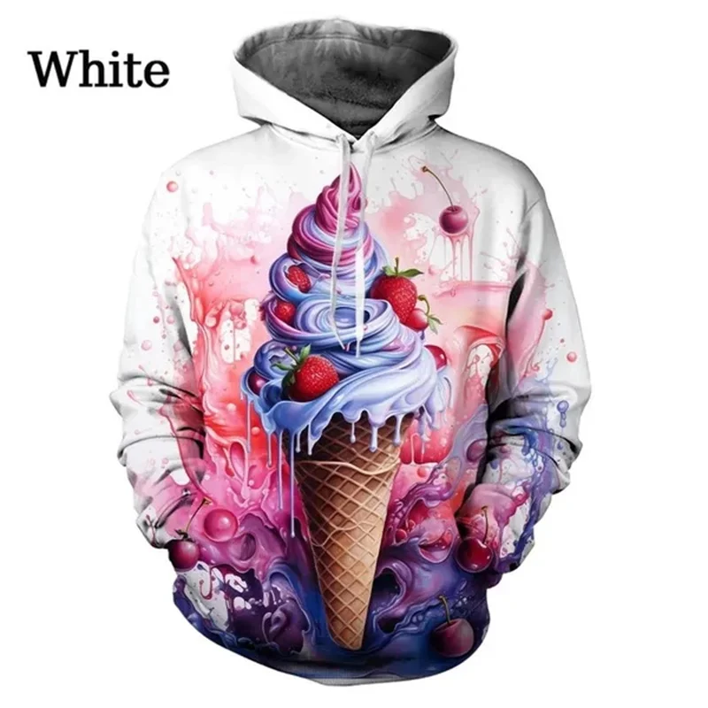 thumbnail image 1 of Sudadera con capucha con estampado de helado, sudadera con gráficos en 3D para hombre, sudadera de moda de otoño e invierno para niños, sudadera con capucha informal, ropa para mujer, 1 of 5
