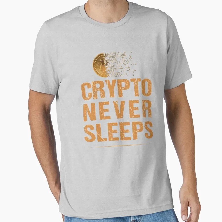 Vintage 100% Cotton Bitcoin Logo T-Shirt for Men, Large Adult Sizes S-6XL