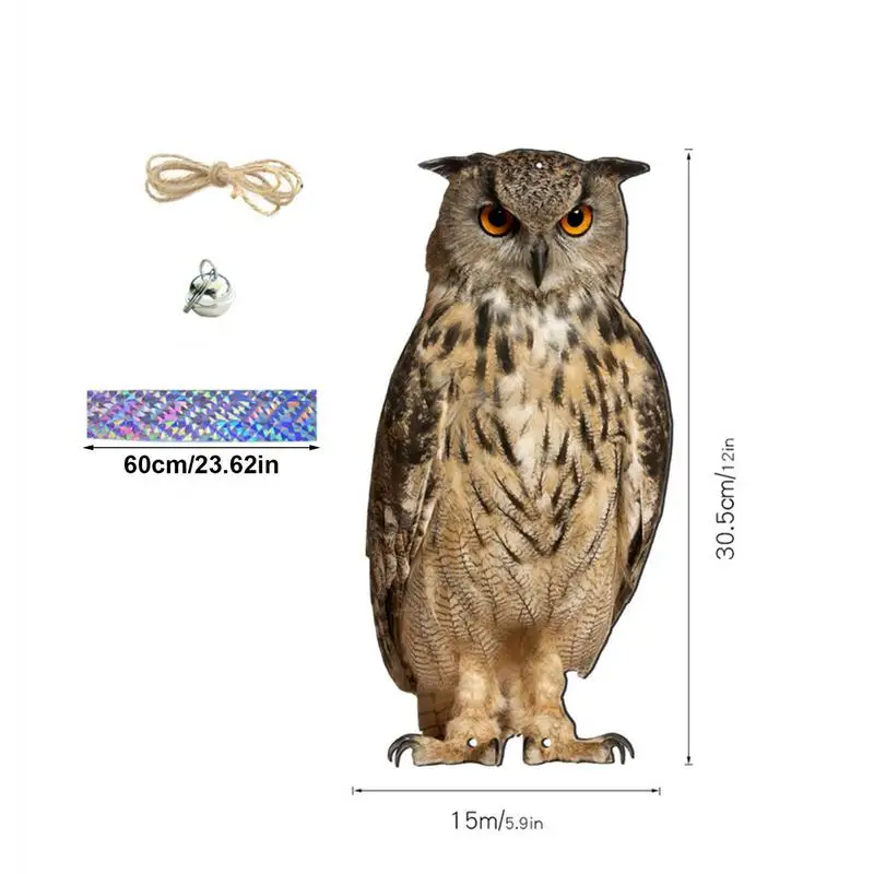 Expel Birds Pendant Owl Scarecrow Pendant Garden Protector Waterproof With Bell Fake Bird Scarecrow bird repeller pinwheels,windmill bird repellent
