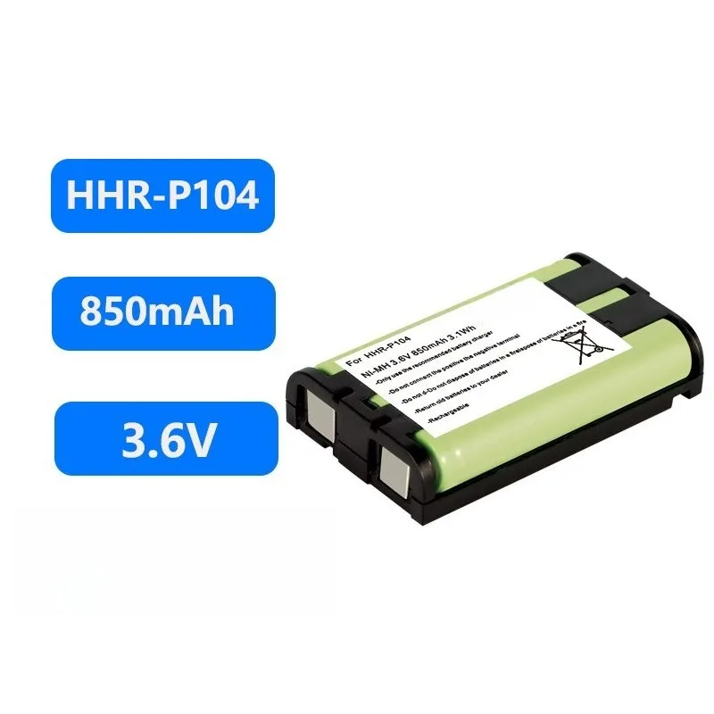 HHR-P104 HHR-P105 HHR-P107 3.6V 850mAh Ni-MH Rechargeable Battery for Panasonic