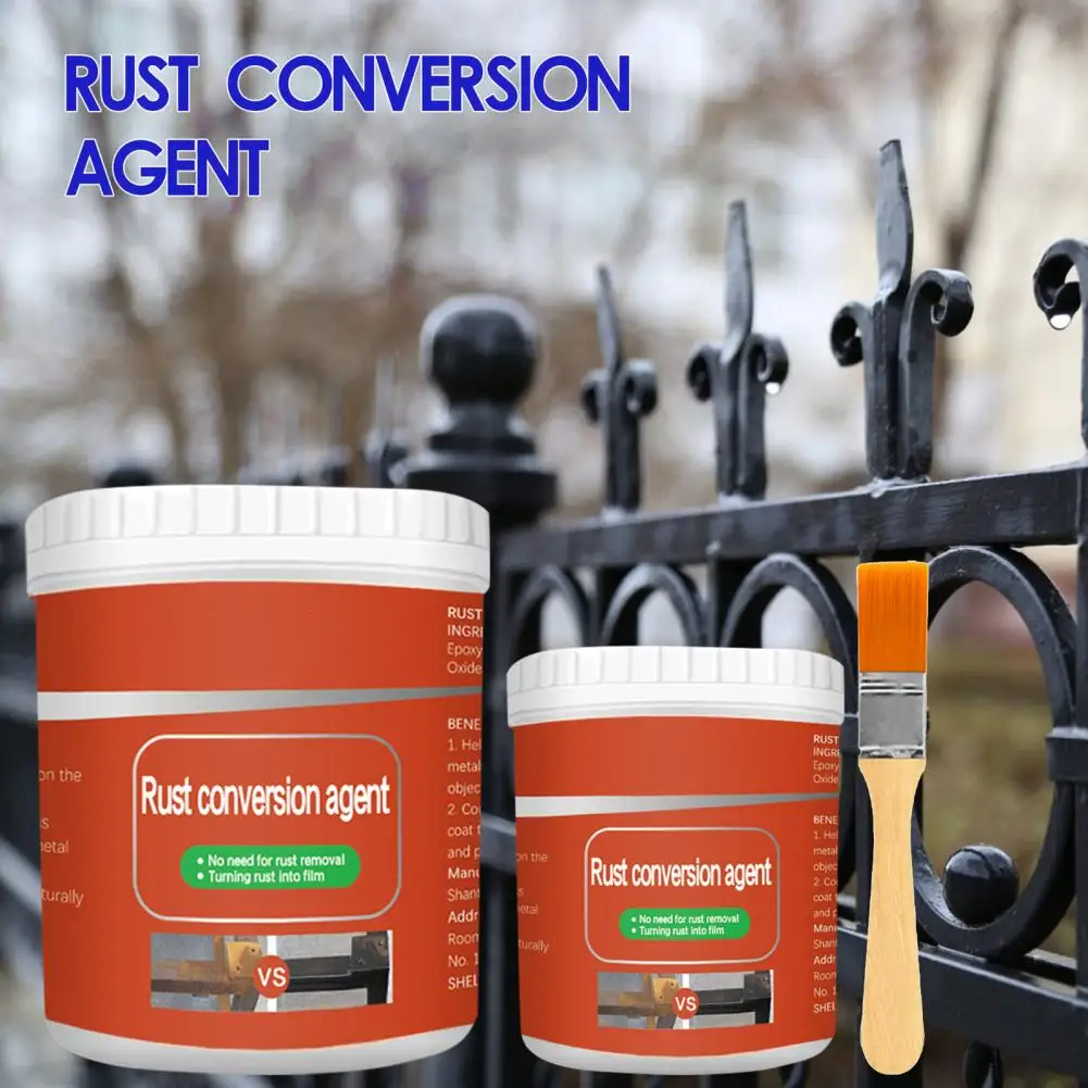 Rust Converter Paint with Brush Long Lasting Metal Anti Rust Coating Multi Functional Treatment Accessories
