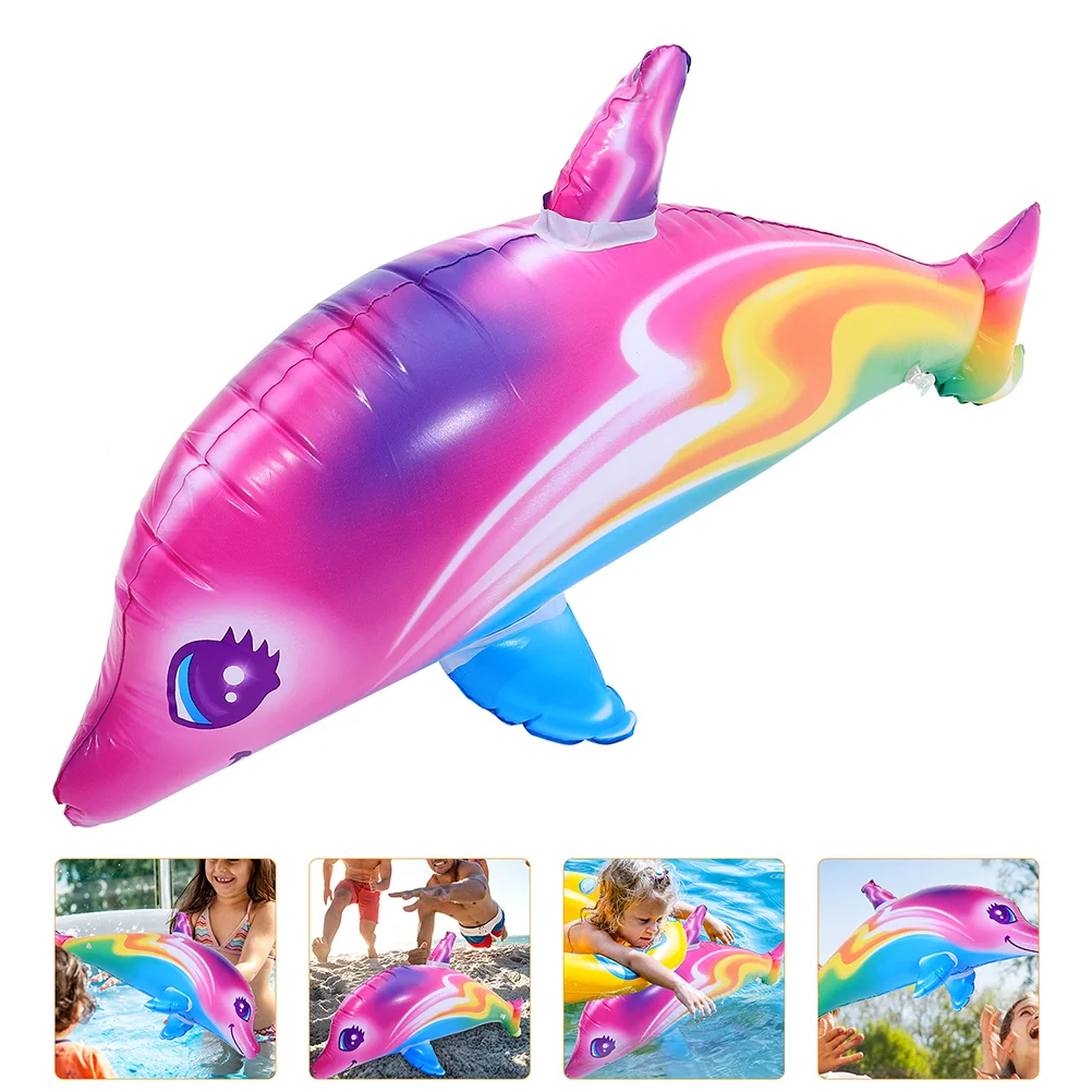 

2 Pcs outside Kids Toys Inflatable Dolphin Animals Shark Plaything Gift Sea Shaped Funny Playthings Floating Pool Party Child