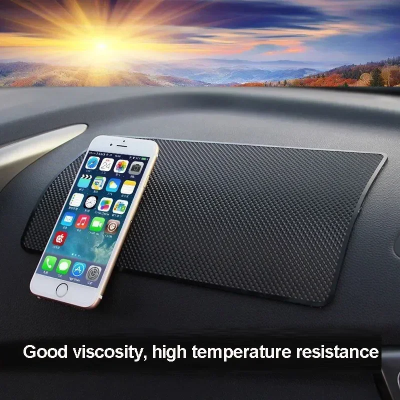 Universal Car Dash Sticky Rubber Mat Multifunctional Car Dashboard Anti-Slip Mat Keys Coins Sunglasses27x15CM/20*13CM car non slip mat non slip mat car dashboard mat non slip dash mat