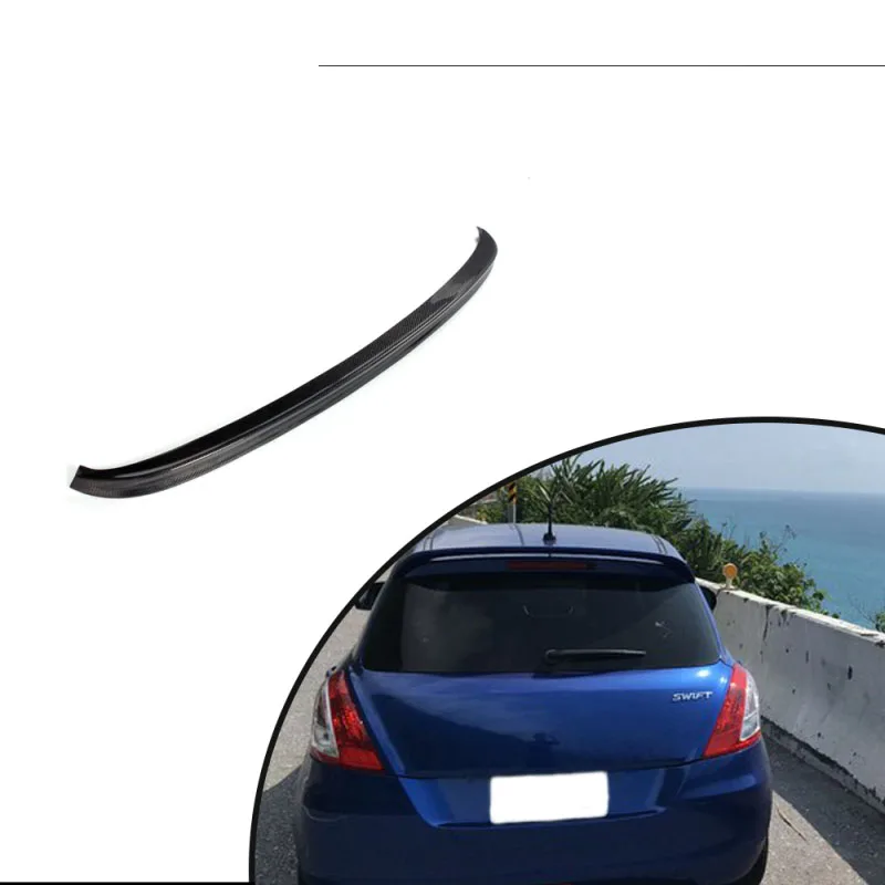 

Для Suzuki Swift Задний спойлер багажника УГЛЕРОДНЫЙ Задний спойлер губа