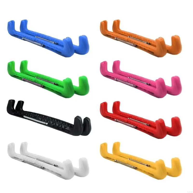 1 Pair Ice Skate Guard Ice Skate Blade Cover Blade Protector Adjustable Guards for Hockey or Figures Skating