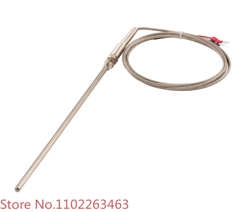 

5X8mm K Type Thermocouple with 200mm Probe Oven Thermal Resistance Temperature Sensor