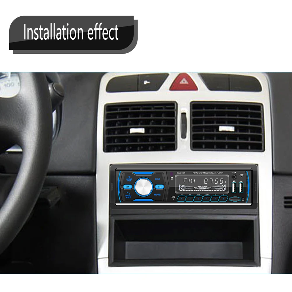 DAB+ MP3 Car Player 1Din Dual USB Stereo Radio RDS AM FM Car Audio Bluetooth-compatible Digital Radio USB Charge TF 7 Colors