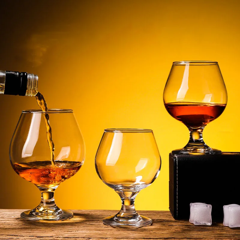 Glass Whiskey Wine Cup Set Small Brandy Short Feet High Feet Red Wine Cup Beer 2pcs whiskey glass drinking glasses set