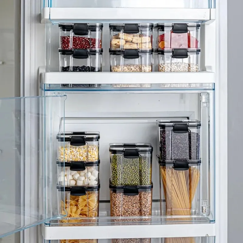 Food Storage Box Set Food Containers Kitchen Organizers Spaghetti Noodles Sealed Tanks Cans Bottles