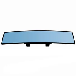 Enhanced Universal Anti - Glare Blue Wide - Angle Rearview Mirror (White)