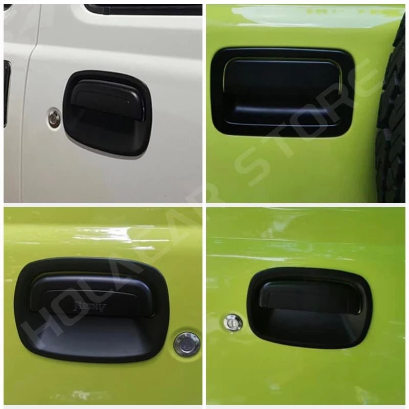 3pcs Car Door handle Cover Side Door Rear Tail Door Handle Bowl Decoration for Suzuki Jimny JB64 JB74 2019 2020 2021 2022 2023