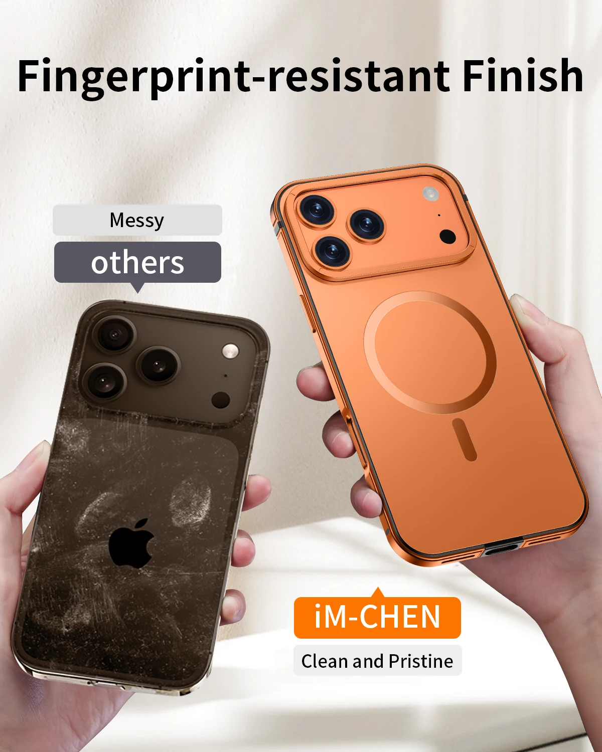 Heavy-Duty MagSafe Compatible Alloy Frame Case with Shockproof Protection & Magnetic Ring