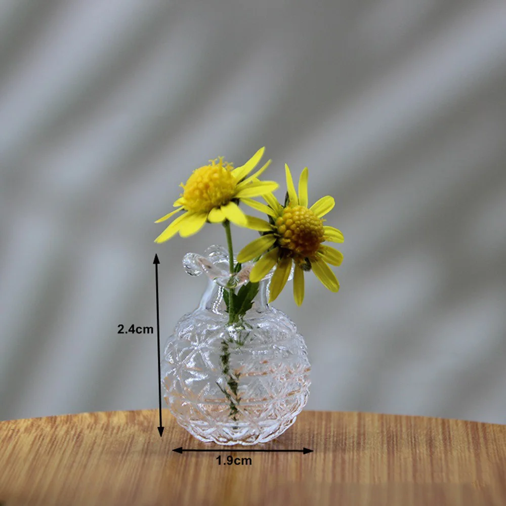 Dollhouse Miniatures Glass Vase Model Flower Pot Jardiniere Toy Art Home Decor