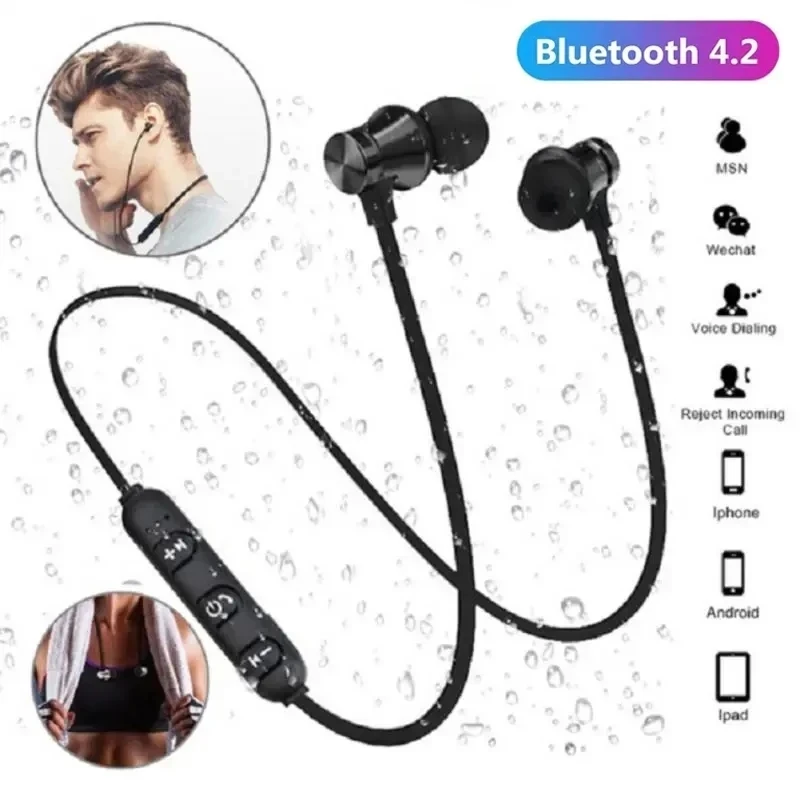 XT-11 Bluetooth 4.2 Wireless Earphone Sports Headset Waterproof Earbuds Neckband Magnetic Headphone With Mic For Samrtphones 2