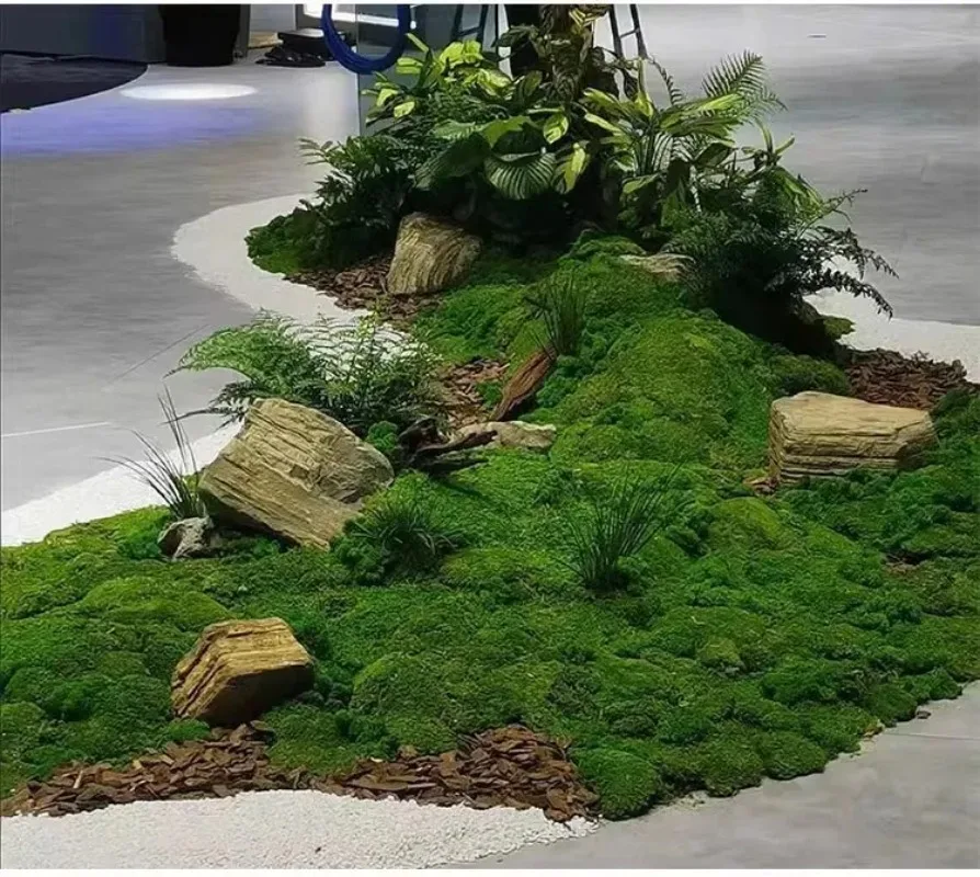 Artificial Green Plants Landscape Mini Eternal Life Moss Grass Fake Grass Garden Living Room Home Decoration DIY Crafts
