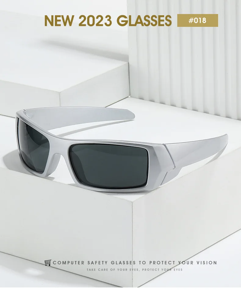 Y2k Sports Punk Sunglasses For Men 2023 Luxury Brand Designer Rectangular Sun Glasses Women Shades UV400 Cycling Sunglass Gafas