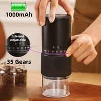 New Portable Electric Coffee Bean Grinder Household 1000mAh 30 Gears Externally Adjustable Coffee Machine Rechargeable Grinders 1