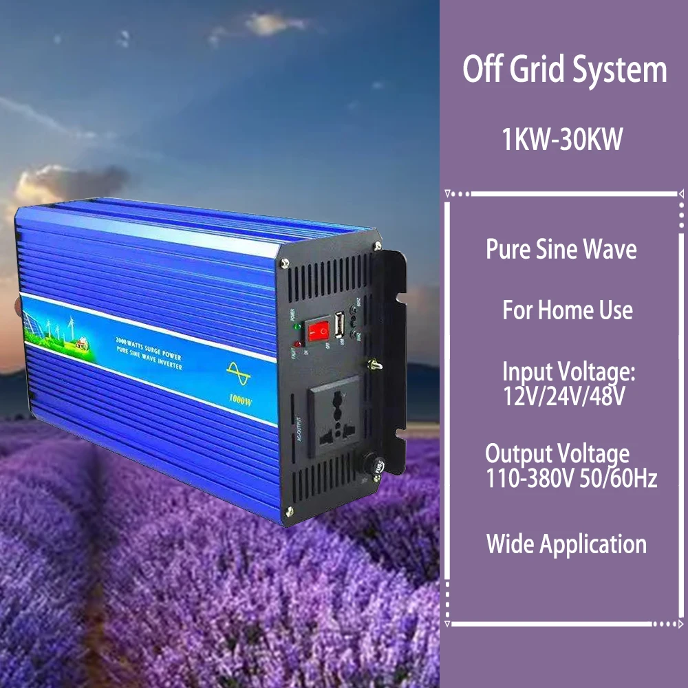

30KW Pure Sine Wave Inverter 10KW 3000W 1000W 5000W 48V 24V DC To AC 110V 220V 230V 240V Portable Power Voltage Converter